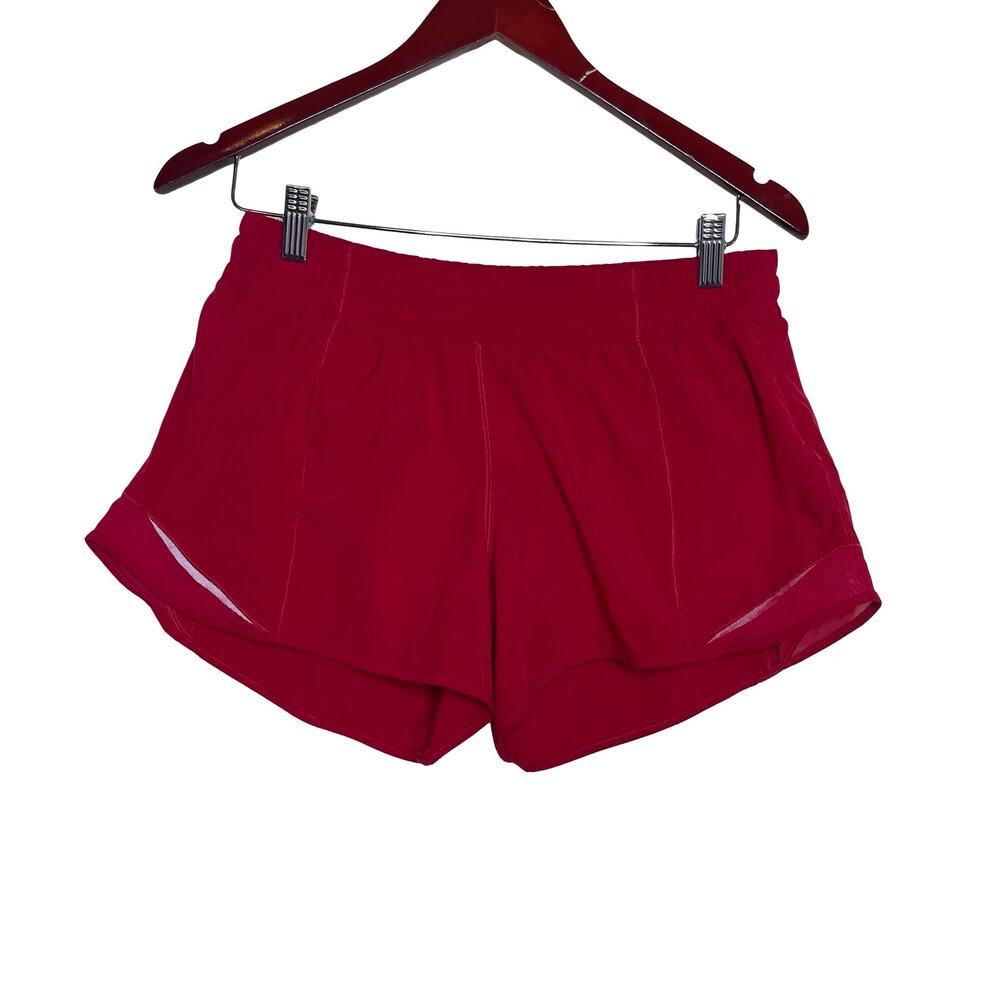 Lululemon Hotty Hot Short in dark red sz 10